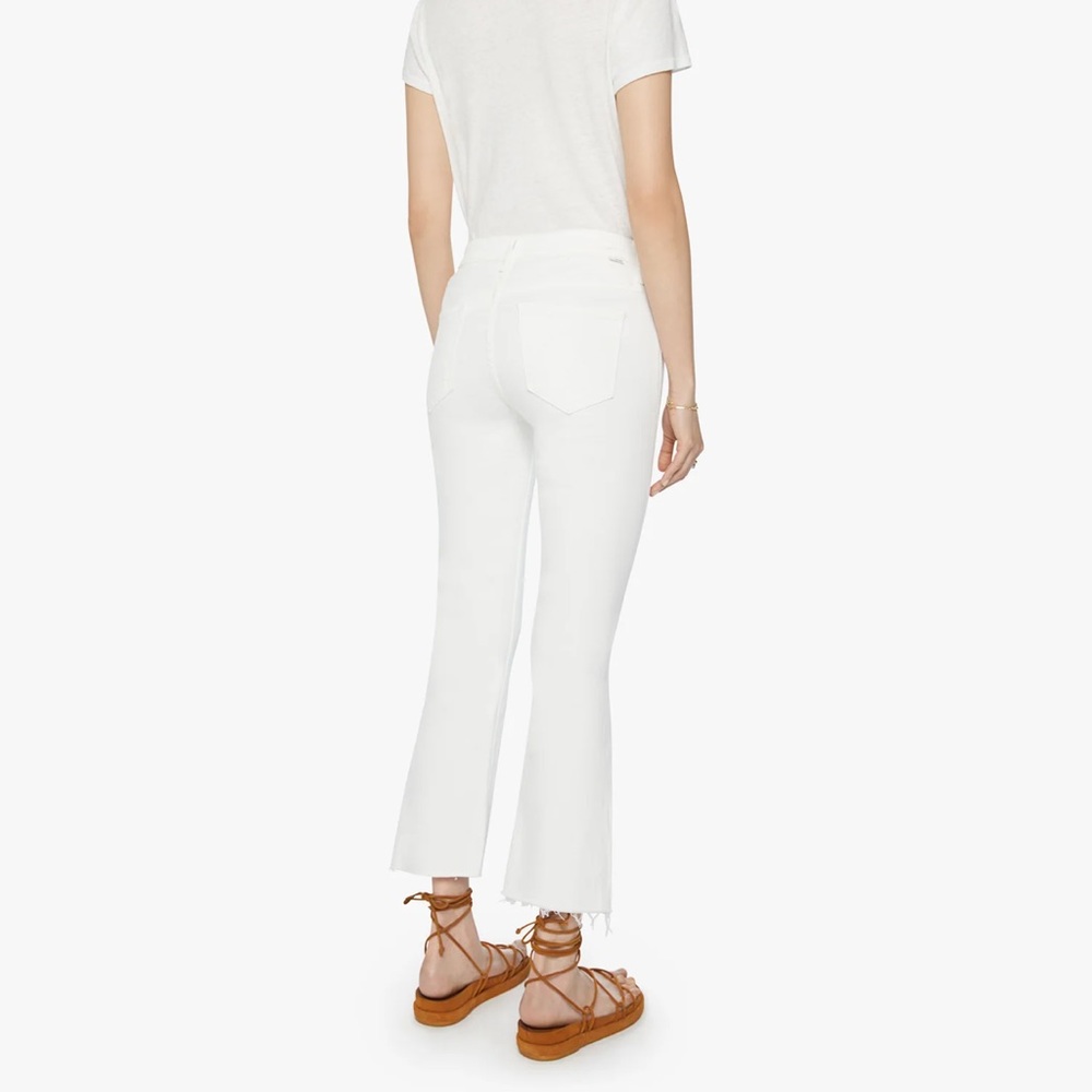 MOTHER the insider crop, step fray. White Size 30.